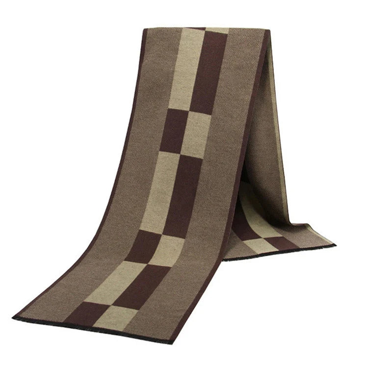 Cashmere Shawl Luxury Brand Scarf Soft Keep Warm Outdoor Grey Knit Neckerchief