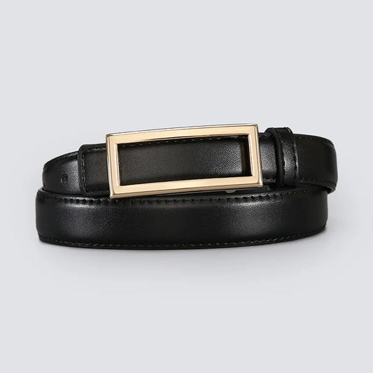 Women's Belt for Jeans  Leather Luxury Brand Buckle Belt