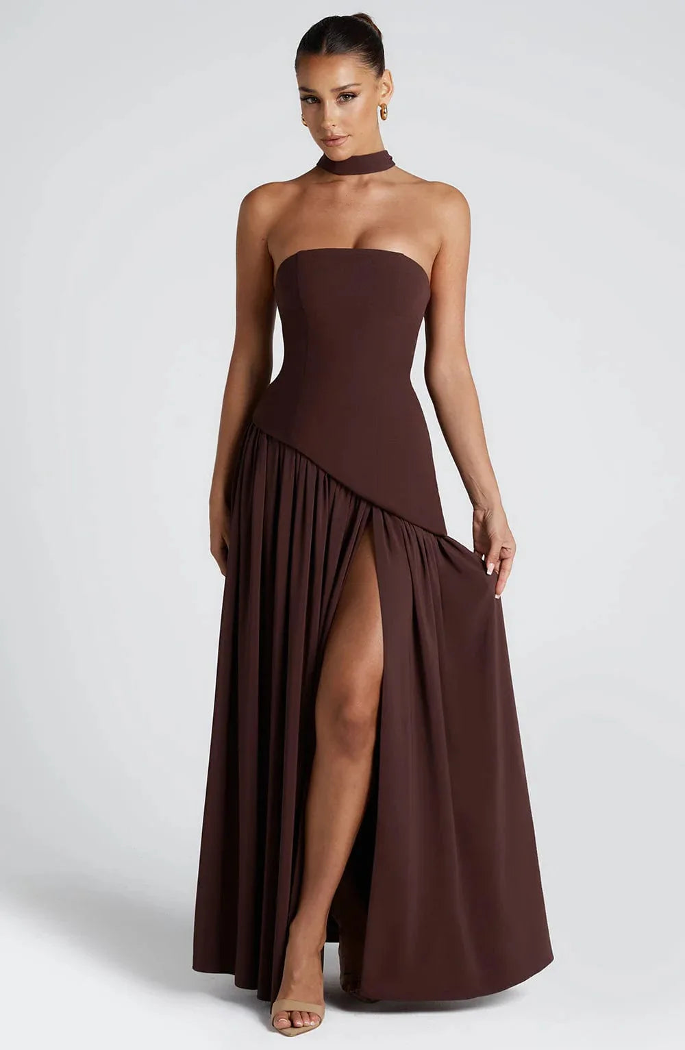Sheath Solid Color Split Dress Sexy Backless High Split Skirt Women's Clothing