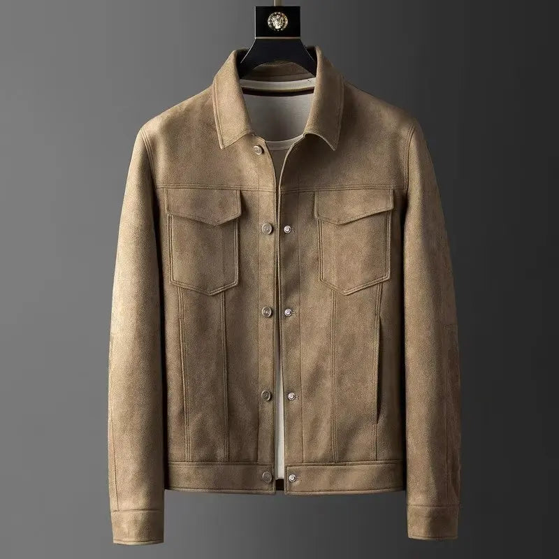 High-End Suede Jacket Men's  Casual Versatile  Workwear