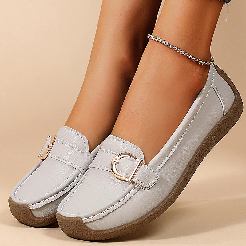 Woman Shoes New Low Heels Casual White Shoes