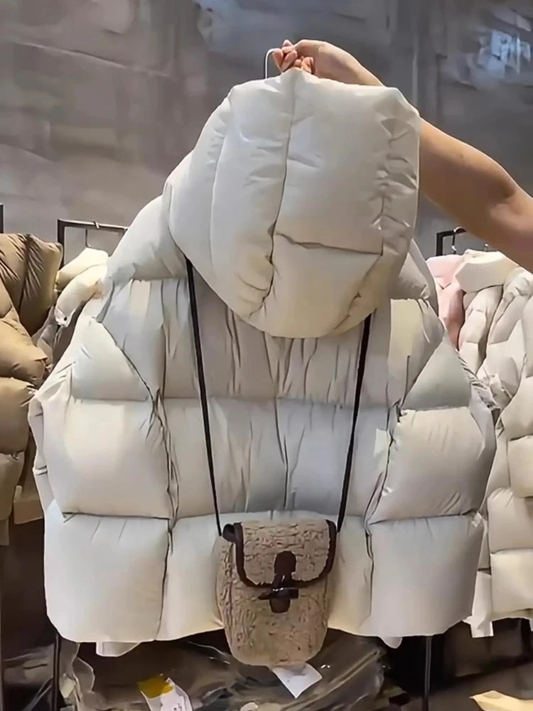 Casual Down Puffer Loose Hooded Parkas Jacket