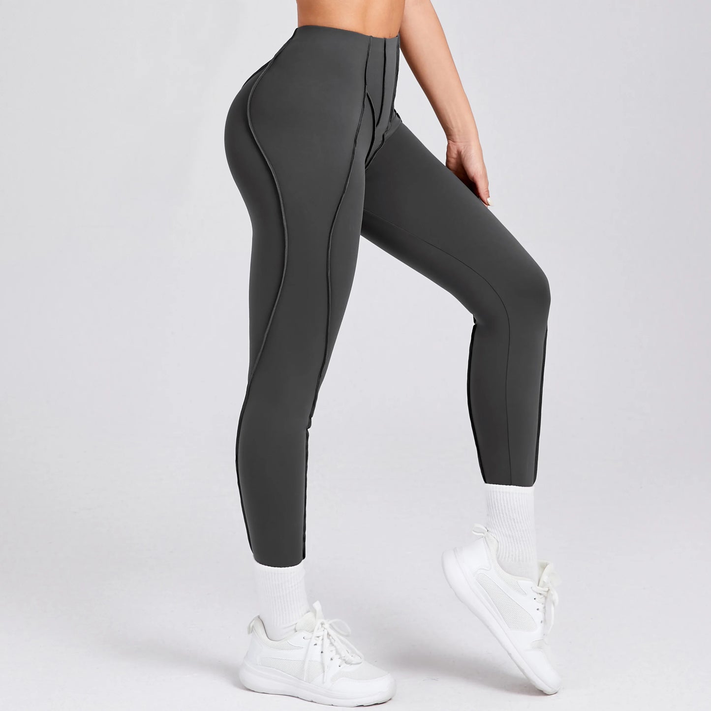 Women Nude Straps Yoga Pants Squat Proof