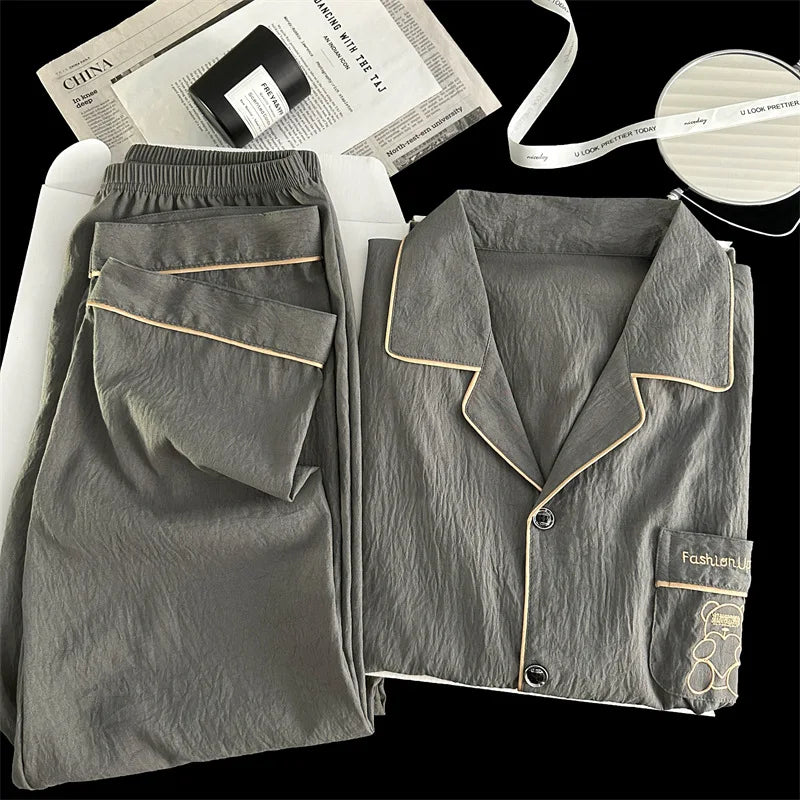 Men's Pajama Sets Casual Autumn Winter Sleepwear
