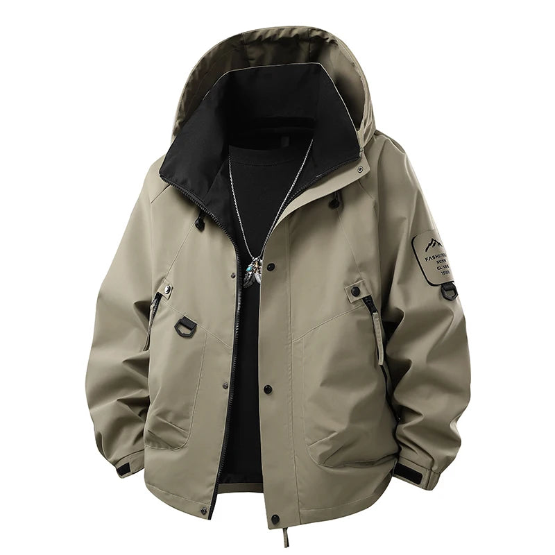Men's Windbreaker Jacket  Casual Coat for Camping