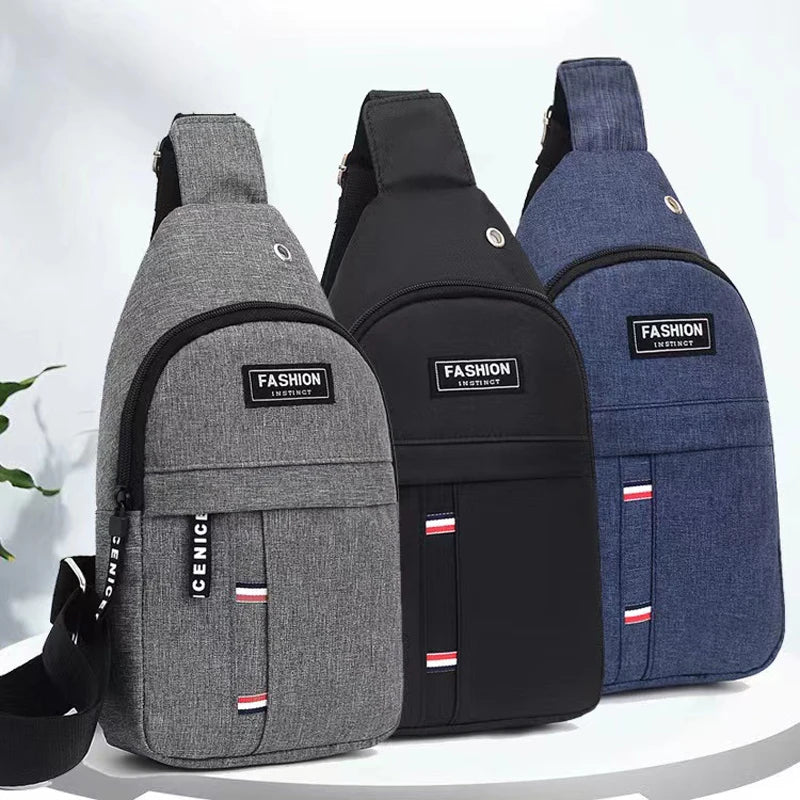 Men's Chest Bags Casual Waist Bags Small Short Trip Travel Carry Bags