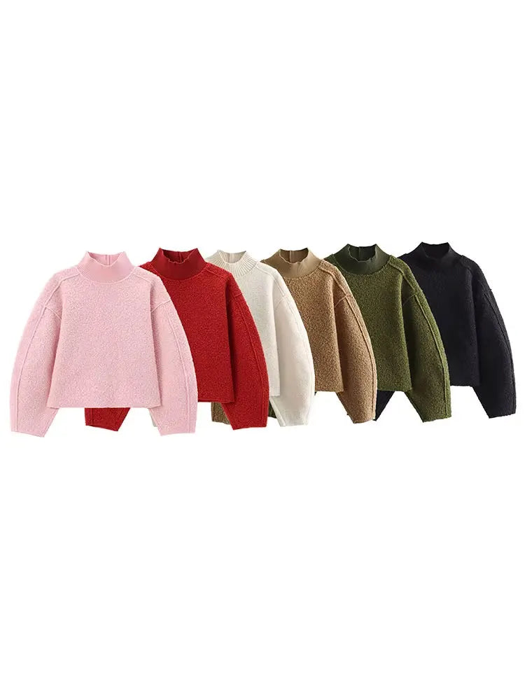 HH Sweatshirts Turtleneck Long Sleeve Pullover for Women