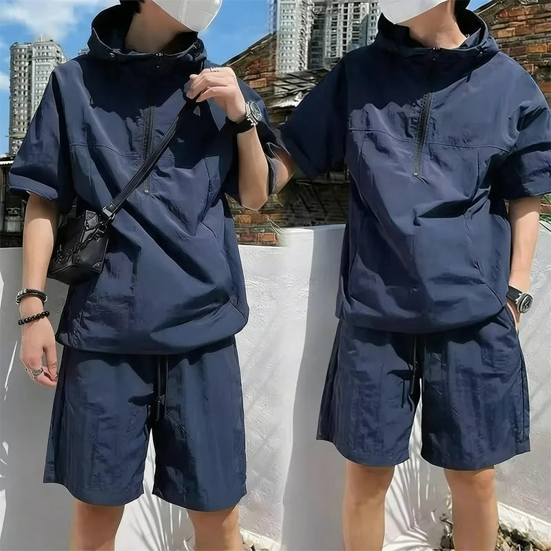 Matching Sets Summer  Sports Cargo Style Pulllover