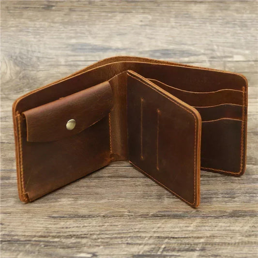 Leather Men's Wallets with Coin Pocket