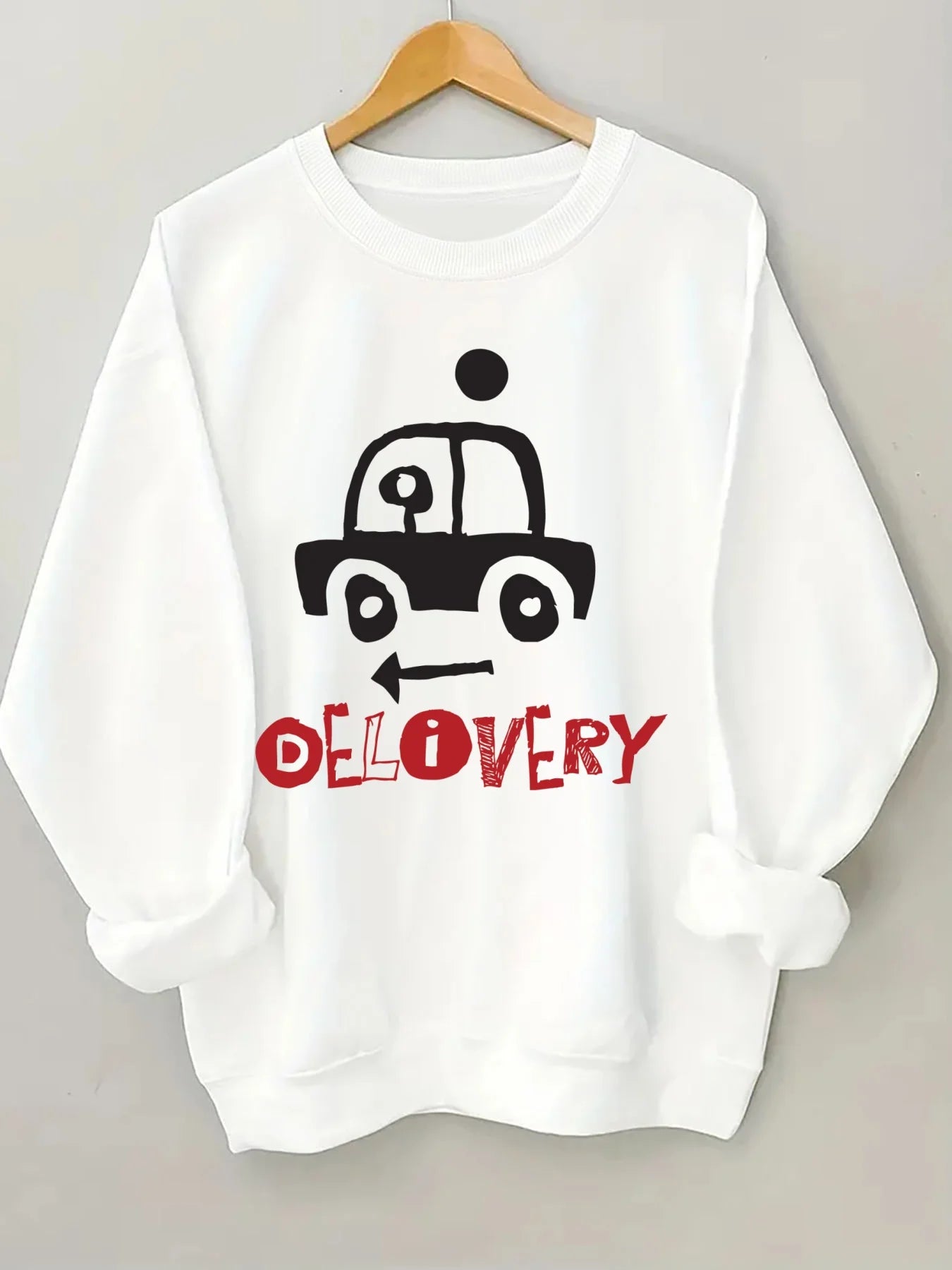 round Neck Sweatshirt for Women  Casual Streetwear