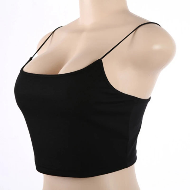 Women Summer Fashion Tanks Tops Sexy Vest Sleeveless Cotton Straps Camis Fitness Bustier