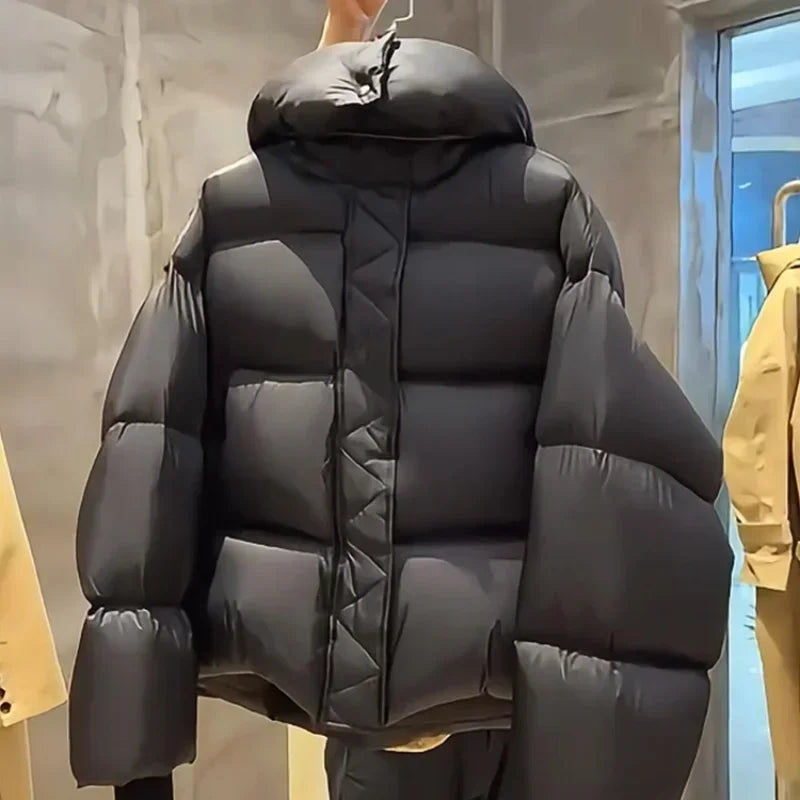 Casual Down Puffer Loose Hooded Parkas Jacket