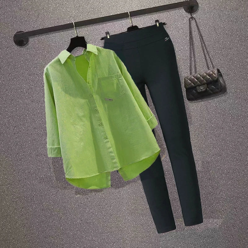 Women's Casual Sets Oversized Cotton Shirts