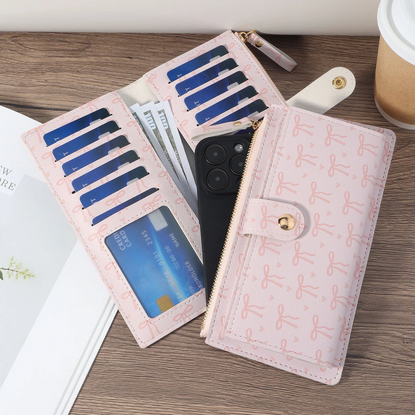 Women's long wallet, coin wallet, multi card slot function wallet