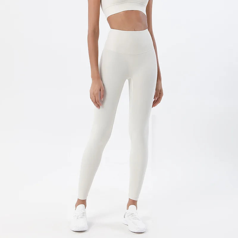 LULU-Style Double-Sided Brushed Yoga Pants