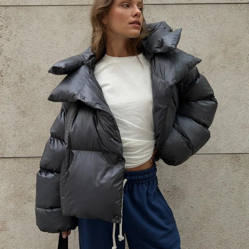 Women's Loose Parkas Coat Vintage Bread Outwear