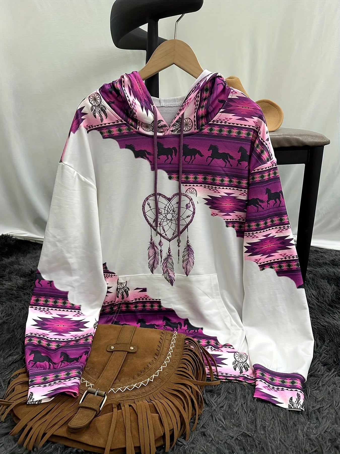 Women Hoodies  casual fashion round neck pullover hoodie