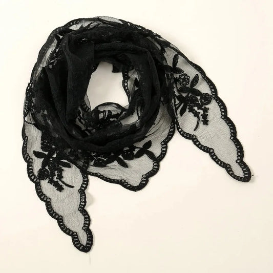 Fashion Ins Lace Hair Scarf Women Retro Triangle hair Bands