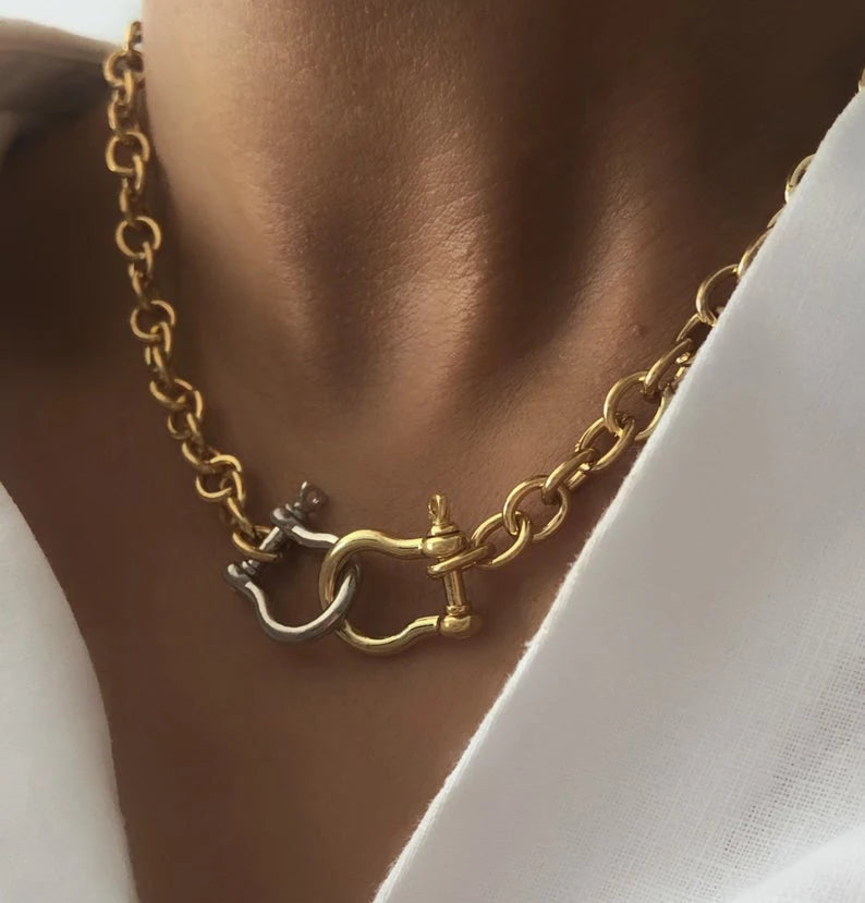 Vintage Round Charm Layered Necklace Women's Jewelry