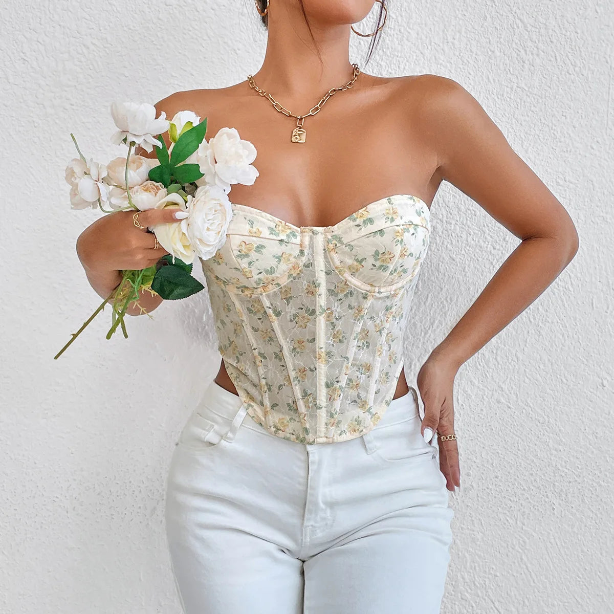 Women Floral Top Sexy Spicy Girl Tank Top