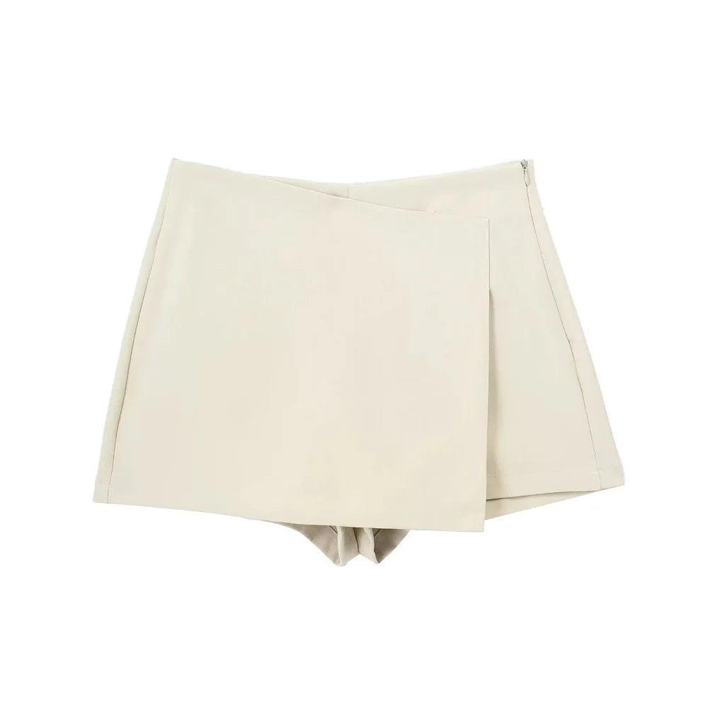 Asymmetric High waist Shorts Skirts for Women