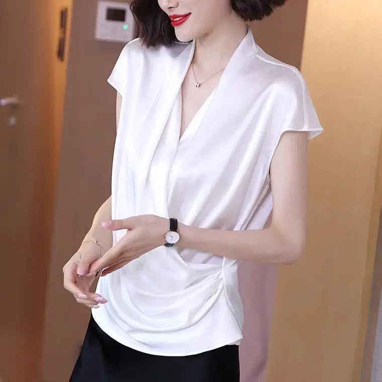 Women's Blouses fashion Chiffon V Neck Women Blouses