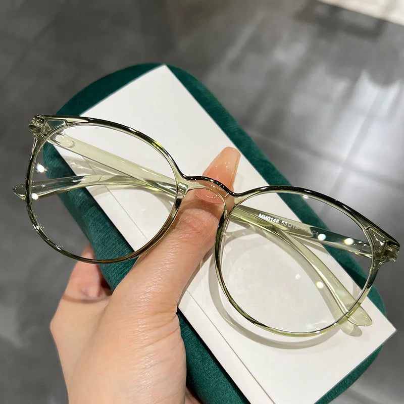 Women's Trendy Myopia Glasses Ladies Small Round Frame