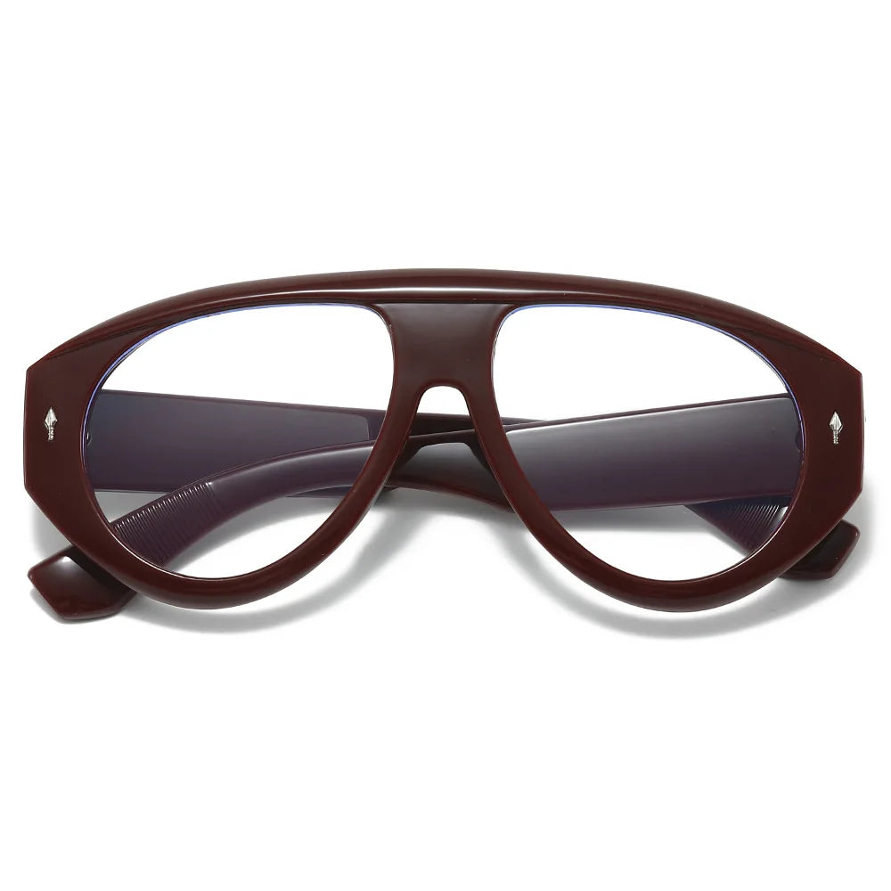 Women's Vintage Oversize Square Computer Glasses Anti-Blue Light