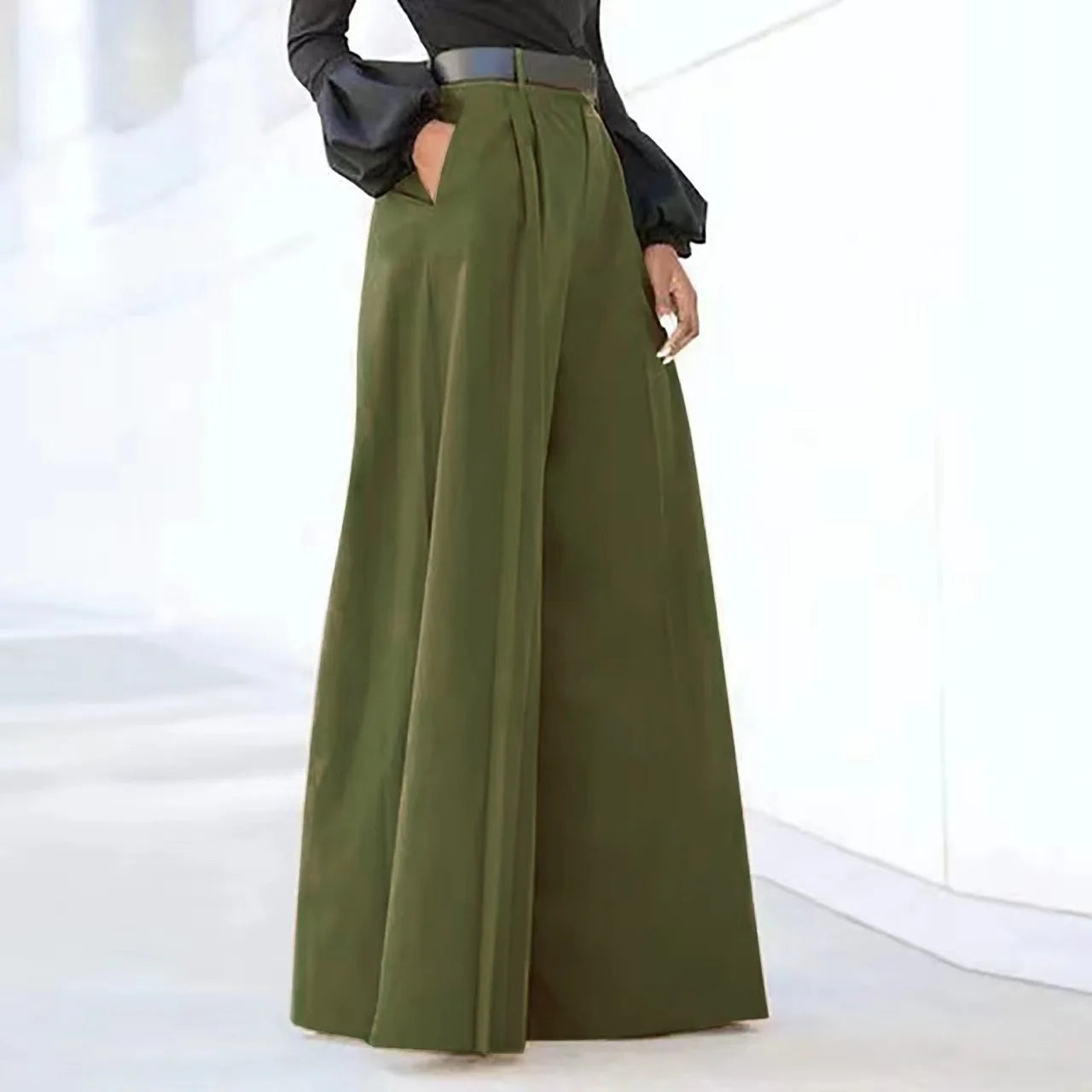 Wide Leg Pants For Women Pants  Linen Comfy Baggy Trousers With VêTements Femme