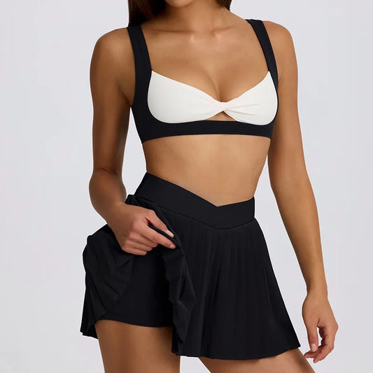 Women's High-Waisted Illusion Two-Piece Skirt