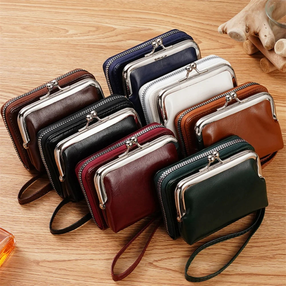 Women's Wallet Fashionable and Minimalist Wrist Strap Short Zero Wallet