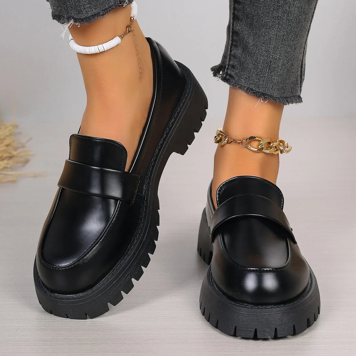 Women Round Toe Single Shoes