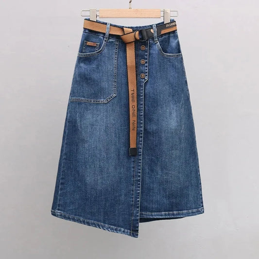 Women's Denim High-waisted Jeans Skirts