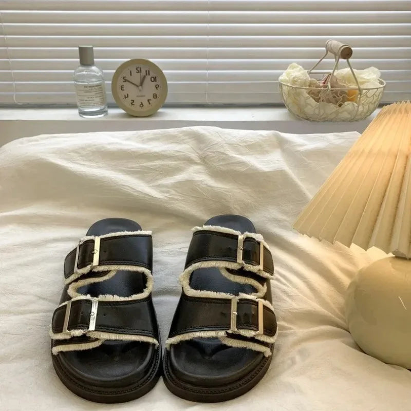 High Quality Female Shoes Ladies Slippers Platform Soft Slides
