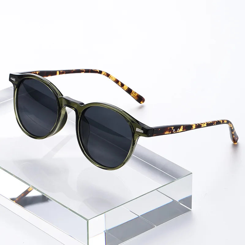 Vintage Round Sunglasses for Women Men Circular Sun Glasses