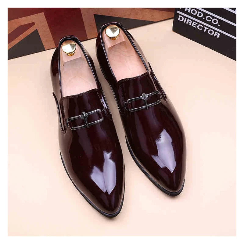 Men's Business Shoes  Light Soft Leather Shoes Loafers Slip on Comfortable Dress Shoes