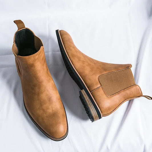 High Quality Boots for Men Brand Business Leather Boot