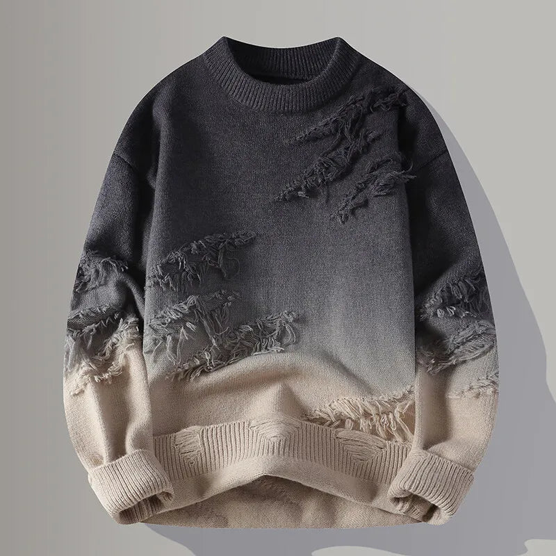 Sweaters for  men thick O-neck sweater wool Casual Knitwear Pullover