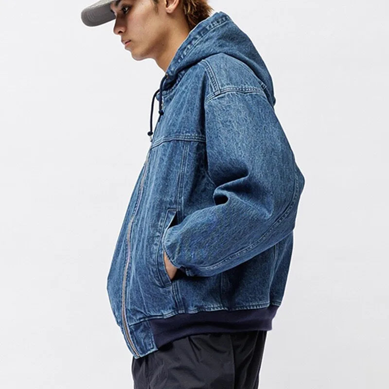 Vintage Washed and Distressed Denim Shirt Unisex