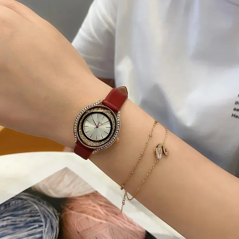 Women Luxury  Quartz Wristwatch Diamond Fashion Ladies Wrist Watch