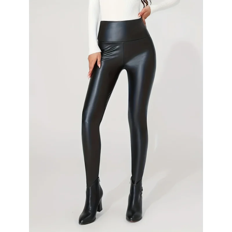 Women's Leggings High Waisted Faux Leather Pants