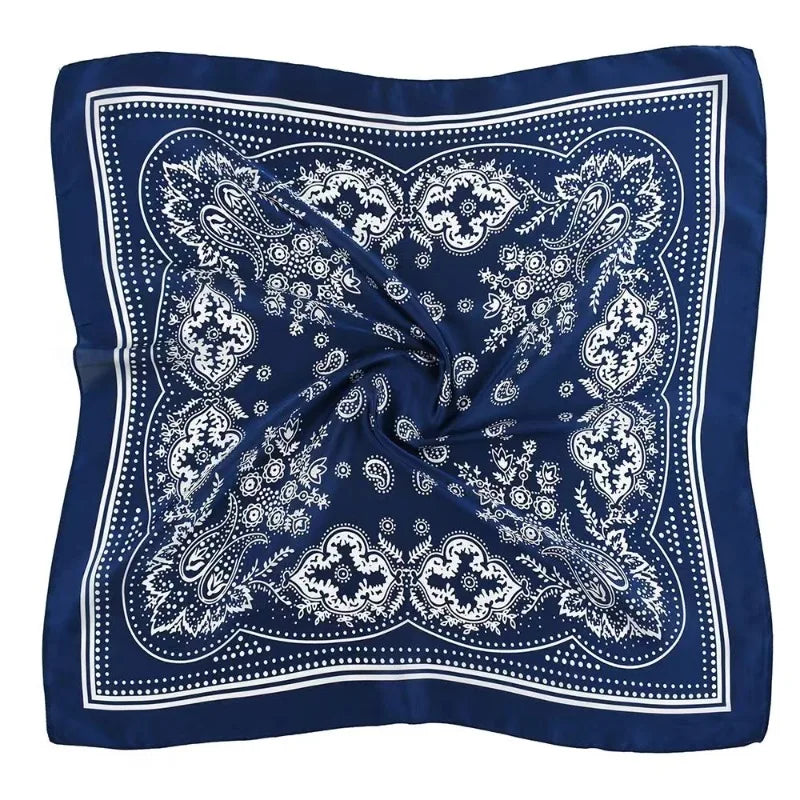 Scarf 70cm Black Hip Hop Bandana Kerchief Paisley