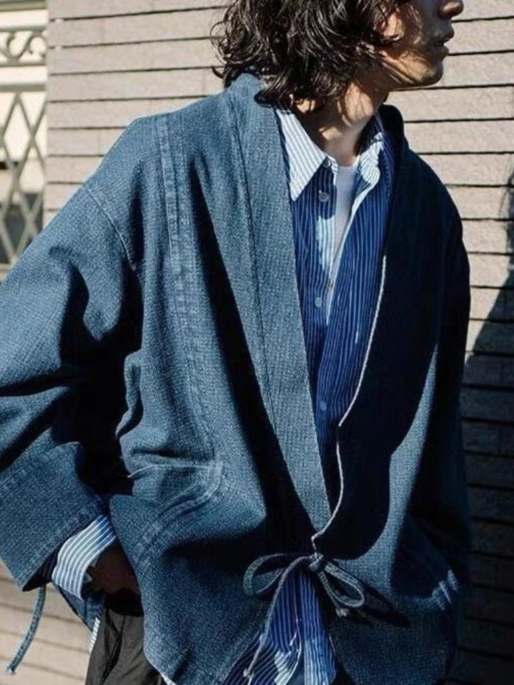 Vintage Denim Coat Men Women Unisex Oversized