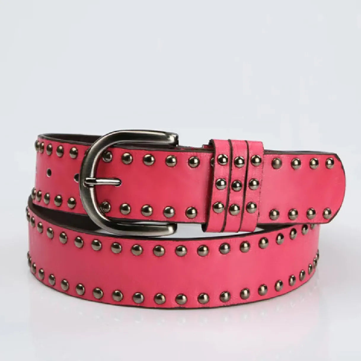 Women's Belt, Fashionable Streetwear Belt with Rivet Design