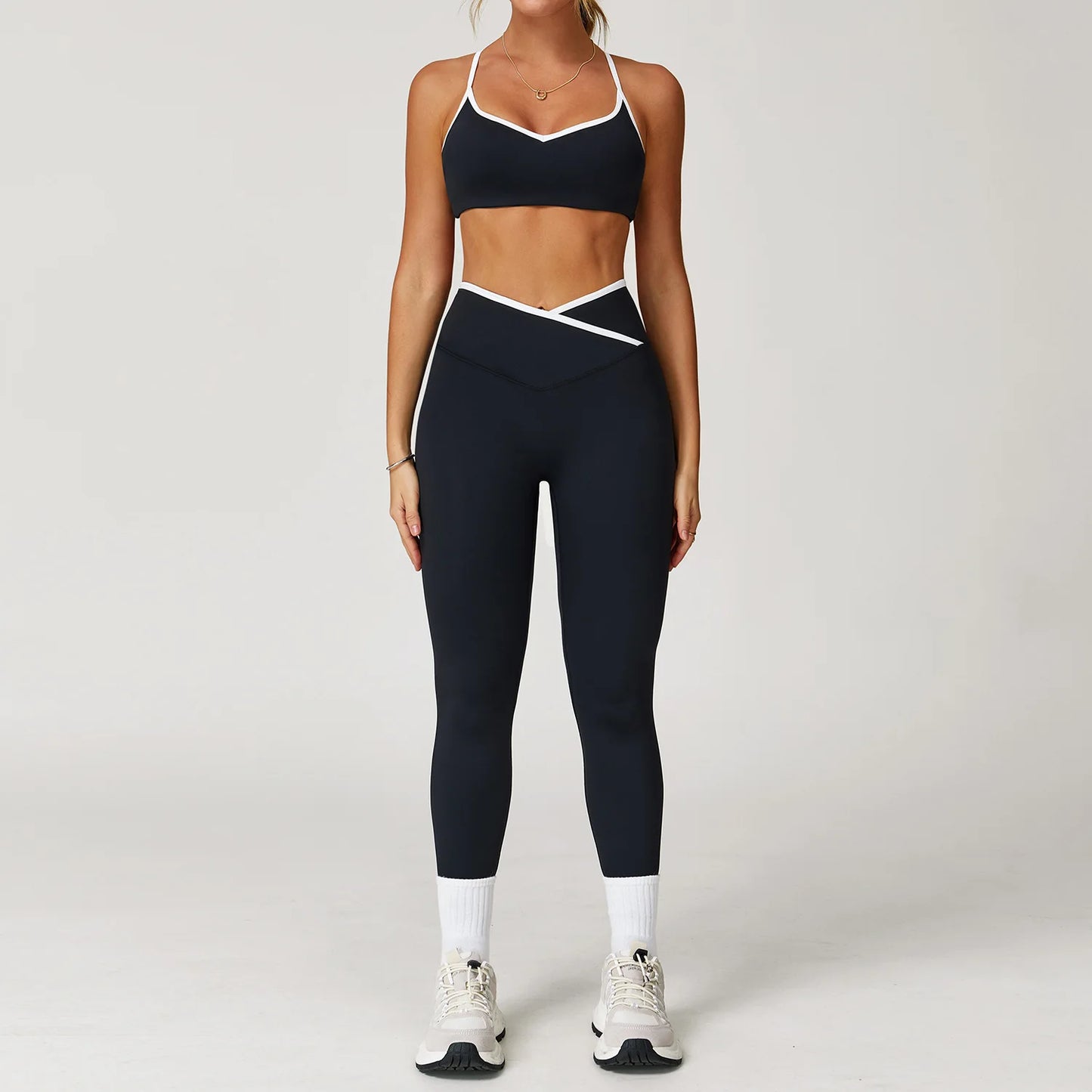 Women's Yoga Set 2 Pieces Workout Tracksuit Sportswear Gym Clothing