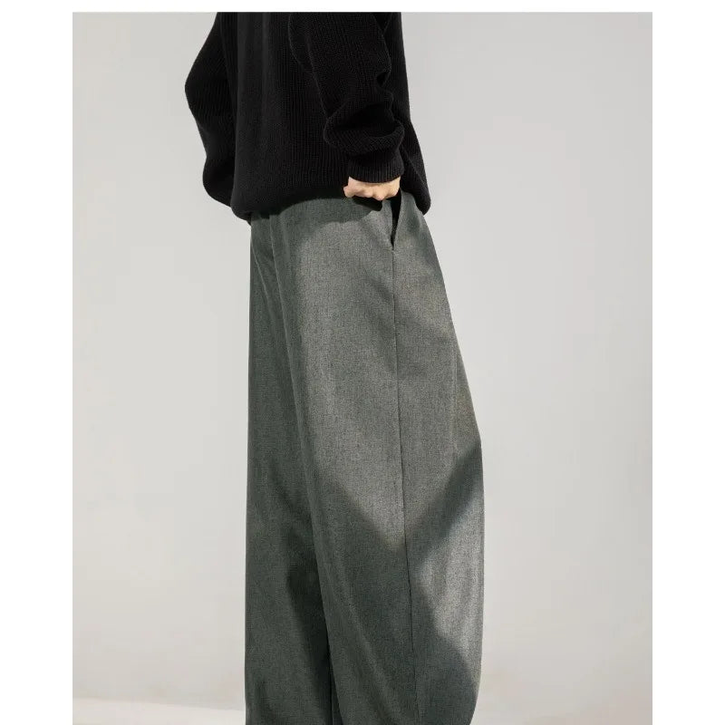 Men's Wide-Leg Trousers High Waist
