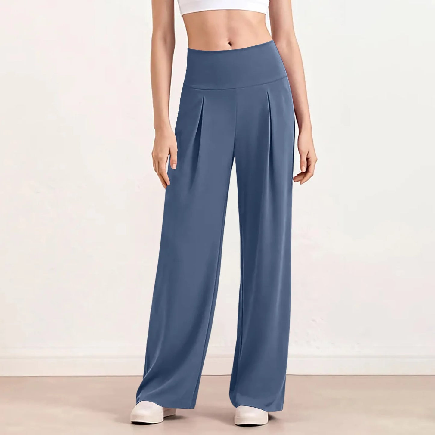 Women's Wide Leg Sports Pants  Comfortable Elastic Wide Leg Pants