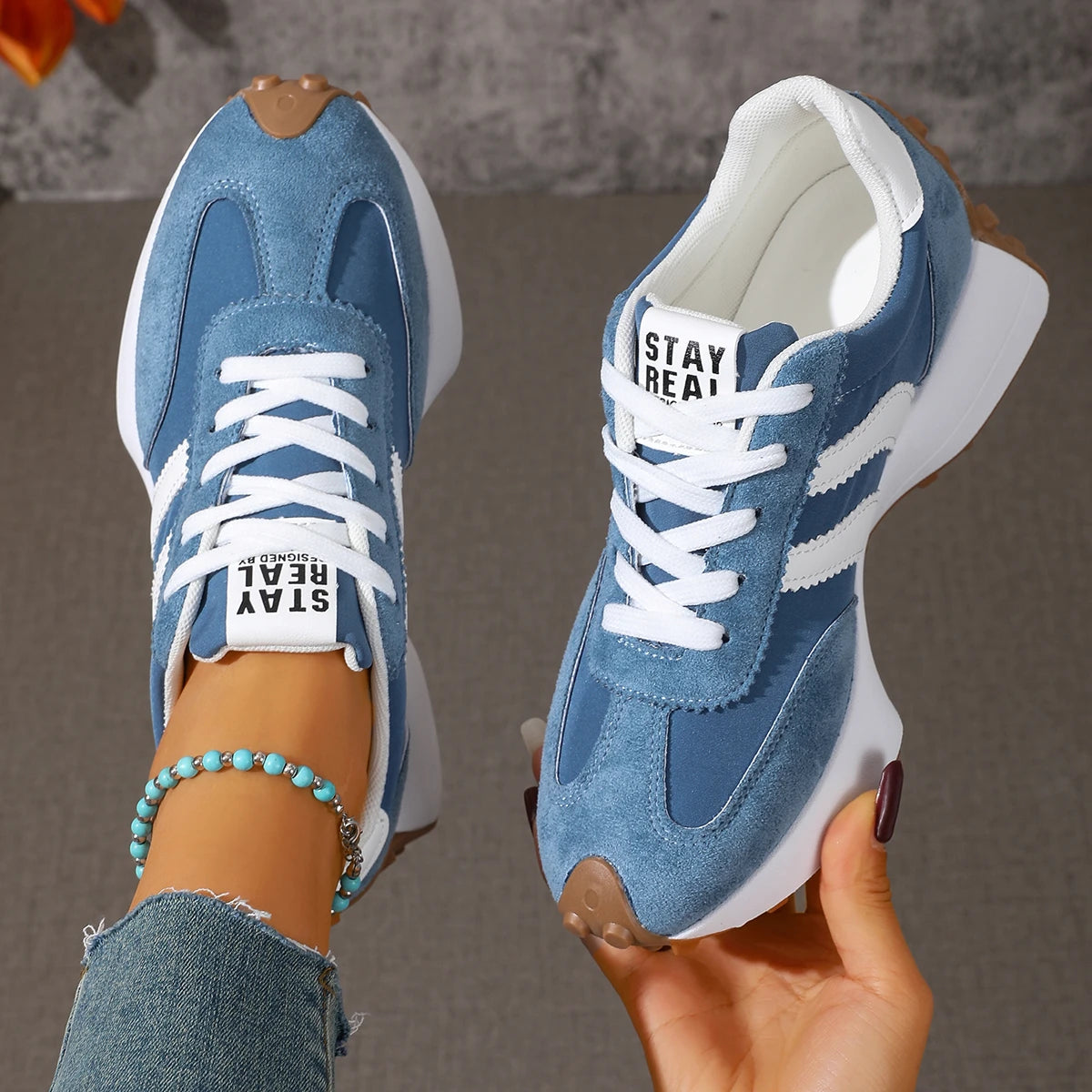 Women Sneakers Spring New Luxury Flat Comfortable Slip on Soft Trend Sneakers