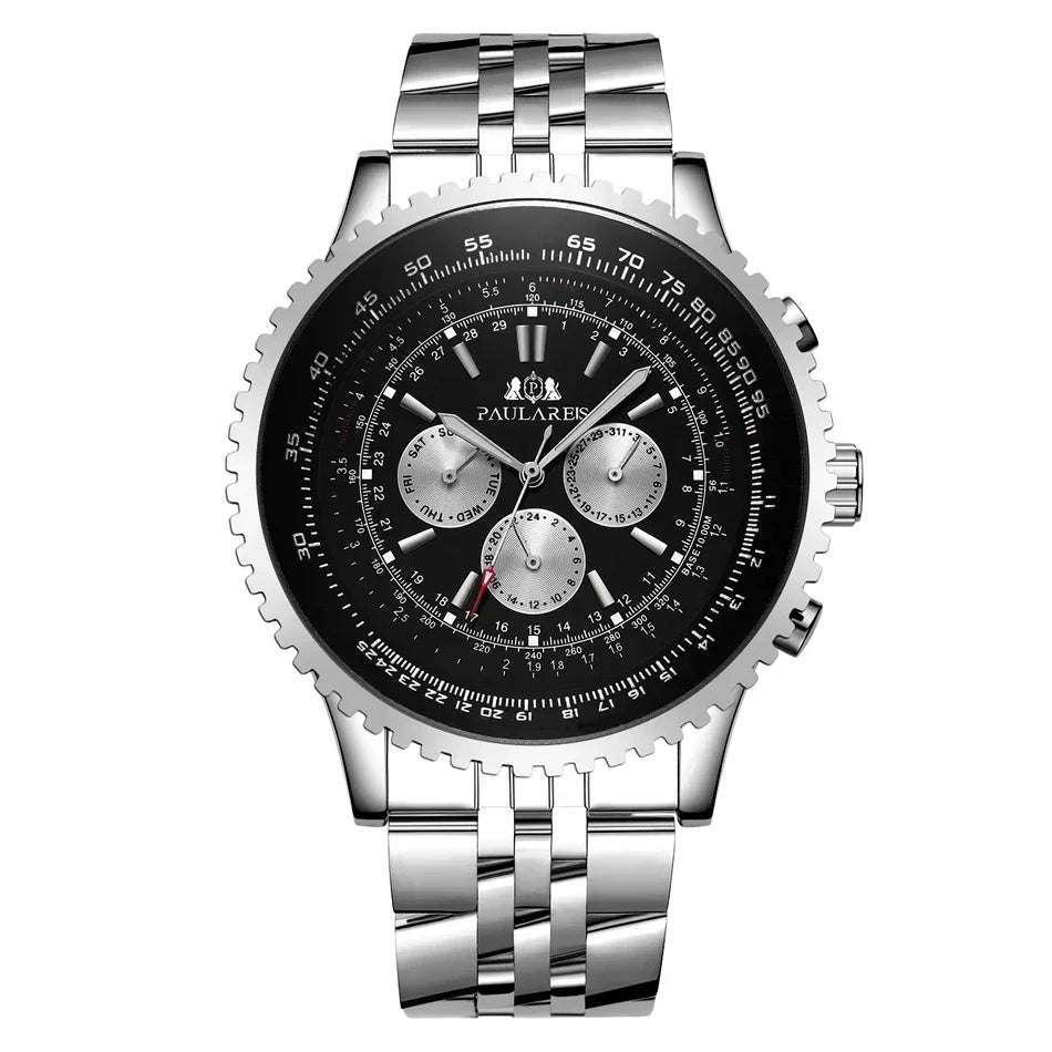 Mechanical Self Wind Leather Fashion Sports 50mm Classic watch