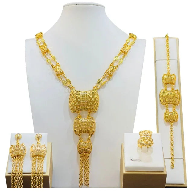 Flower Design Luxury Color Women's Jewelry Set